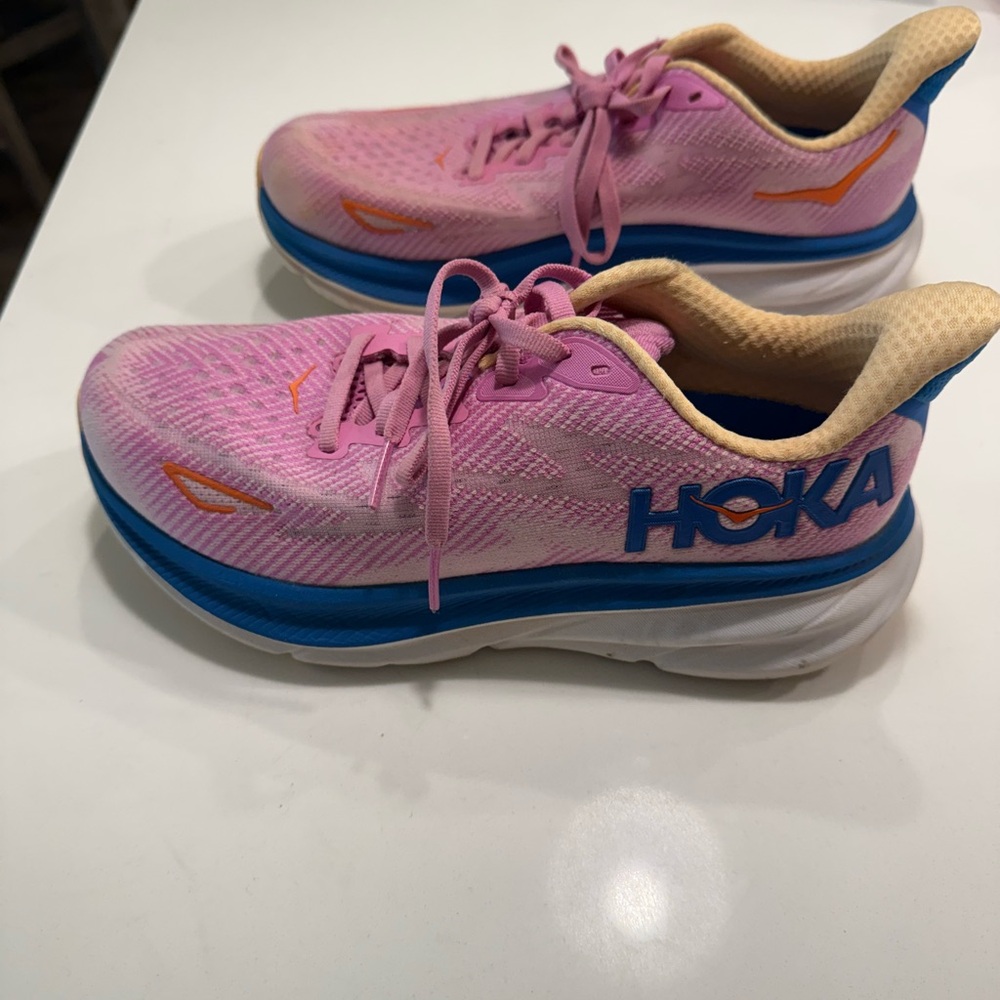 Hoka Women's Athletic Shoes in Pink and Blue
